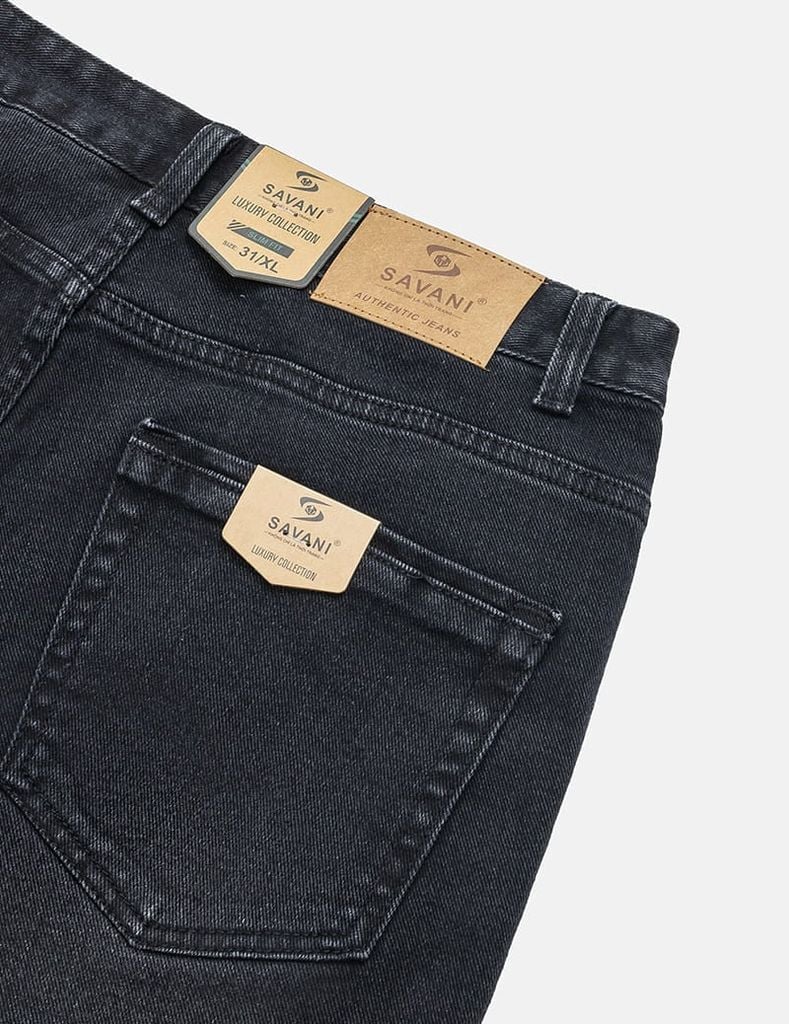 Quần short jean nam mác kim loại túi