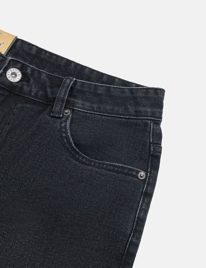 Quần short jean nam mác kim loại túi