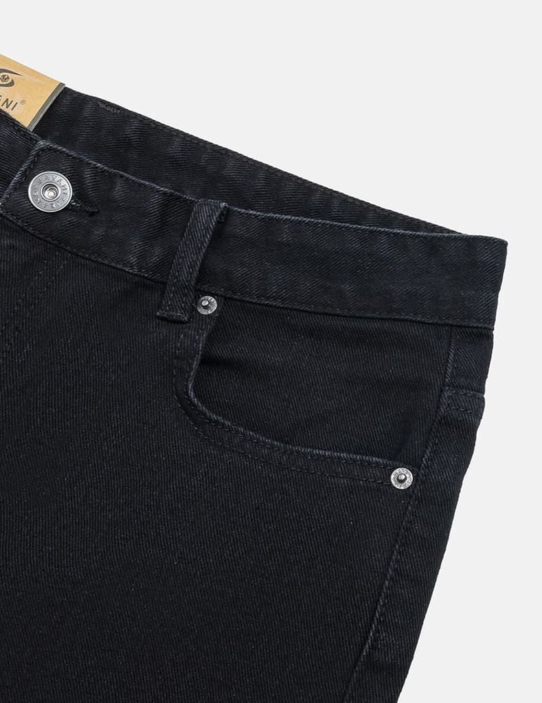 Quần short jean nam mác kim loại túi