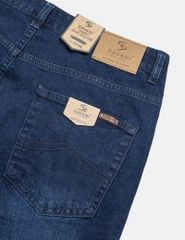 Quần short jean nam gắn mác kim loại túi sau