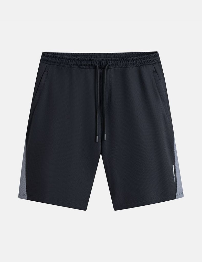 Quần short nam dệt kim phối 2 bên sườn