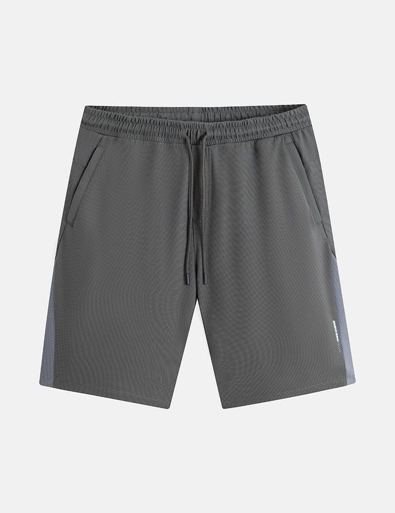 Quần short nam dệt kim phối 2 bên sườn