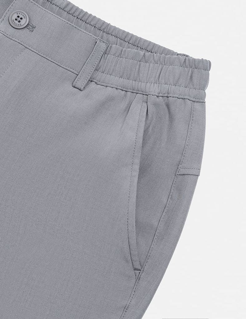 Quần short đũi chun 3/4 trang trí dây dệt túi sau