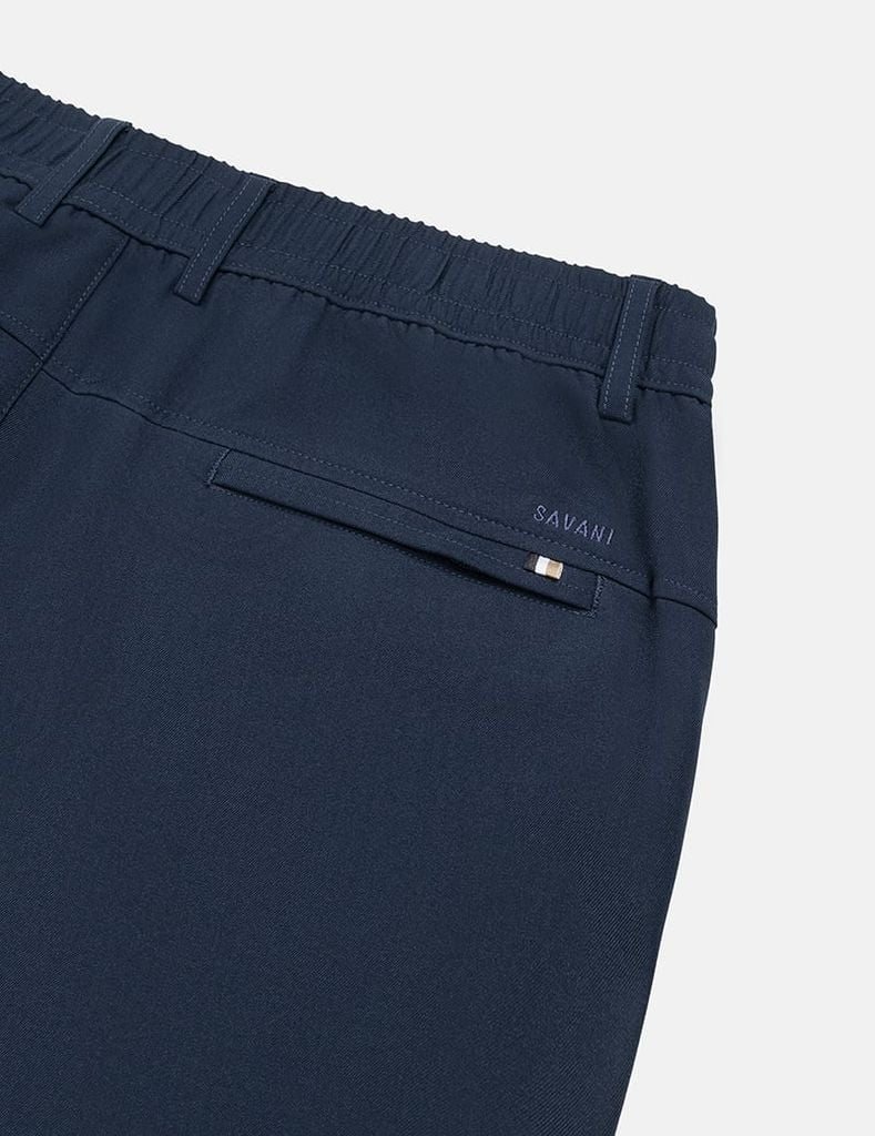 Quần short đũi chun 3/4 trang trí dây dệt túi sau