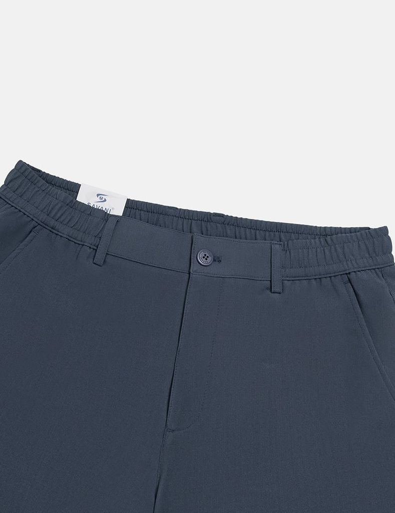 Quần short đũi chun 3/4 trang trí dây dệt túi sau