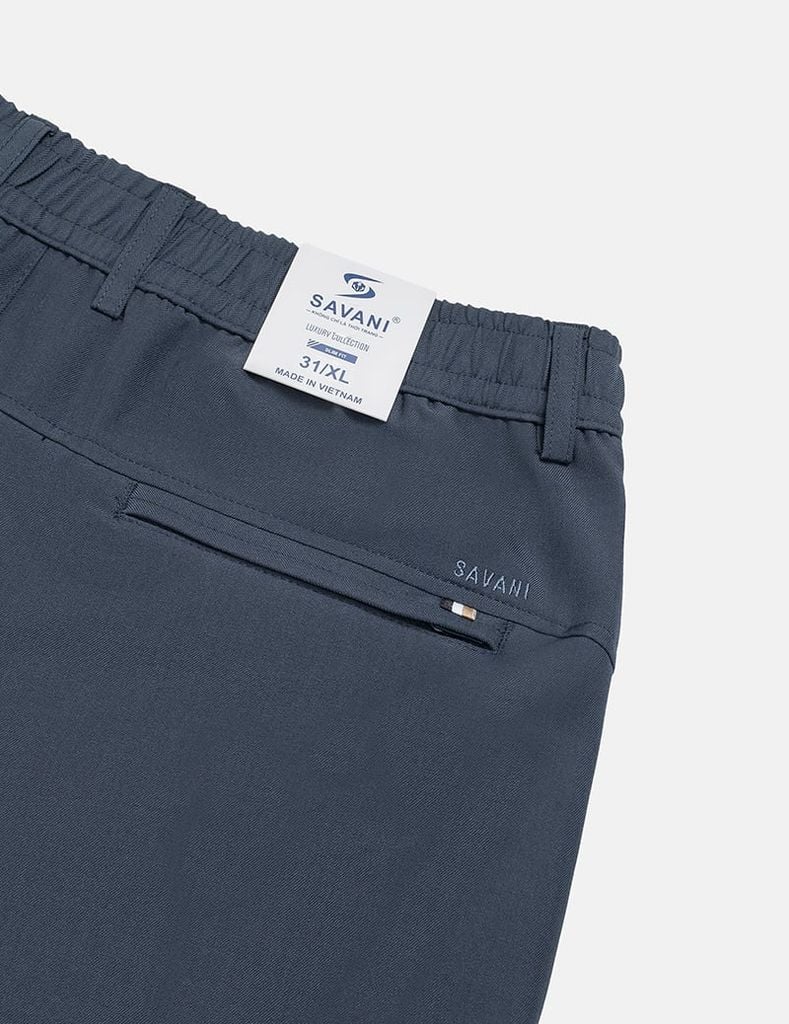 Quần short đũi chun 3/4 trang trí dây dệt túi sau