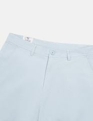 Quần short khaki nam cạp thường sườn cạp thêu chữ