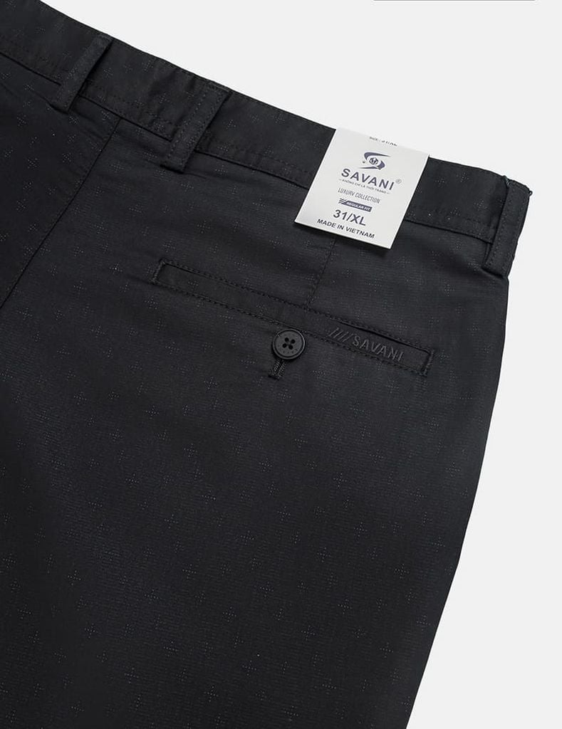 Quần short khaki nam cạp thường họa tiết dấu cộng