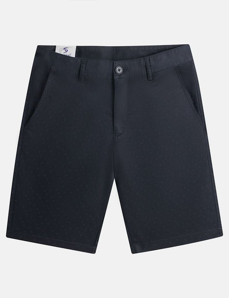 Quần short khaki nam cạp thường họa tiết dấu cộng