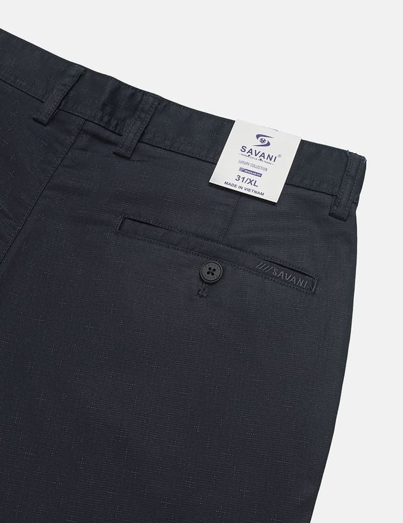 Quần short khaki nam cạp thường họa tiết dấu cộng