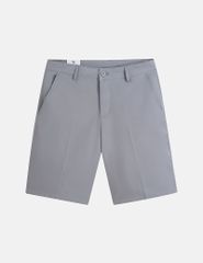Quần short khaki nam mác da trang trí túi sau