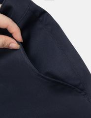 Quần short khaki nam mác da trang trí túi sau