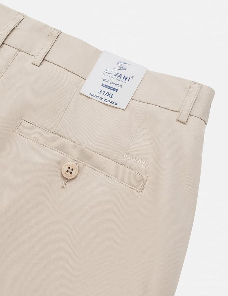 Quần short khaki nam cạp tăng đơ