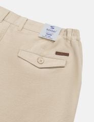 Quần short khaki đũi nam chun hai bên sườn