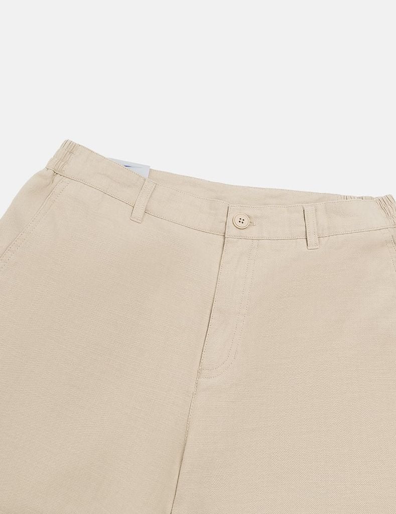 Quần short khaki đũi nam chun hai bên sườn