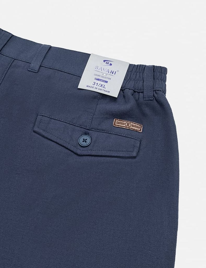 Quần short khaki đũi nam chun hai bên sườn