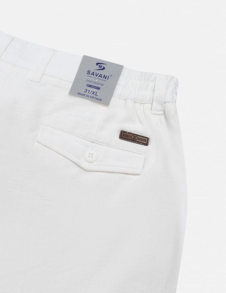 Quần short khaki đũi nam chun hai bên sườn