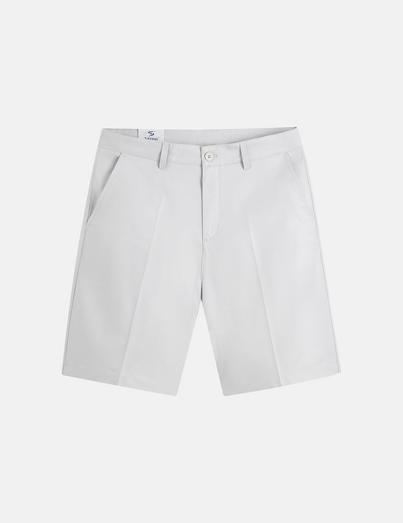 Quần short nam khaki phối thêu miệng túi