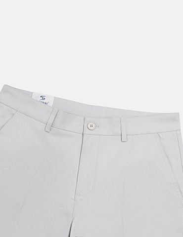 Quần short nam khaki phối thêu miệng túi