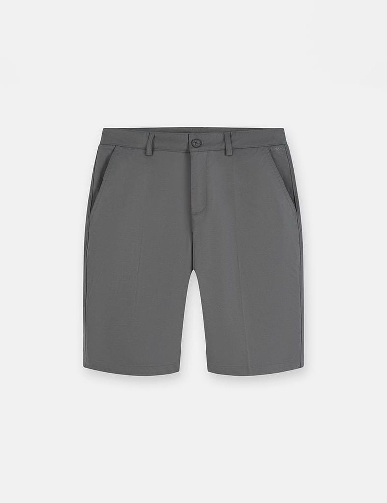 Quần short nam khaki phối thêu miệng túi