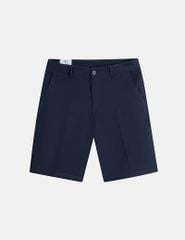 Quần short khaki nam túi chéo mác da trang trí túi sau