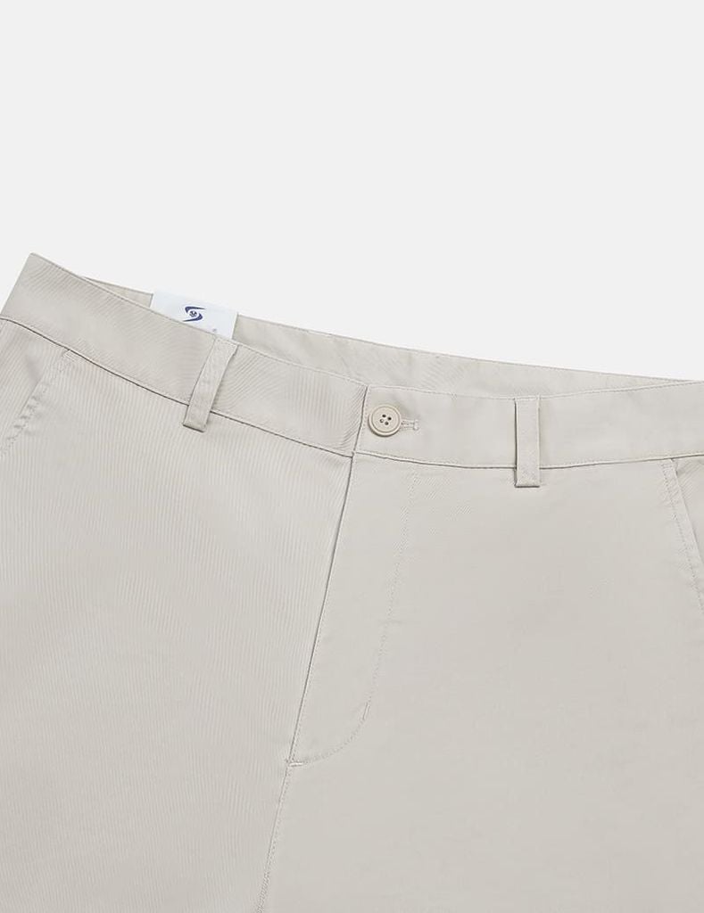 Quần short khaki nam phối dây dệt