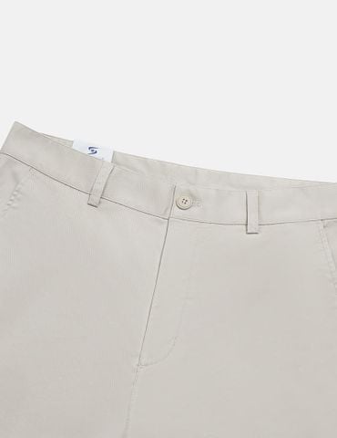 Quần short khaki nam phối dây dệt