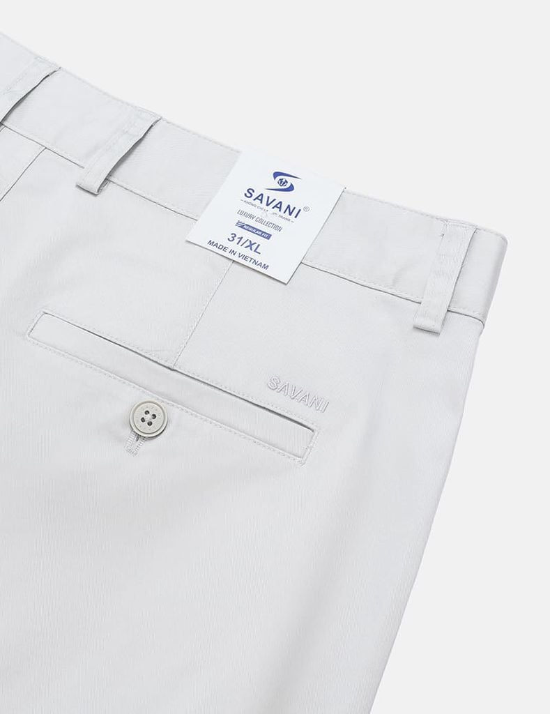 Quần short khaki nam phối dây dệt