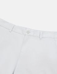 Quần short khaki nam phối dây dệt