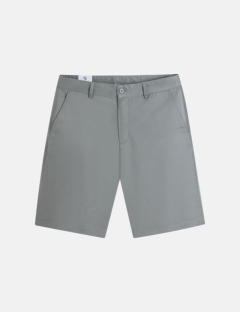 Quần short khaki nam phối dây dệt
