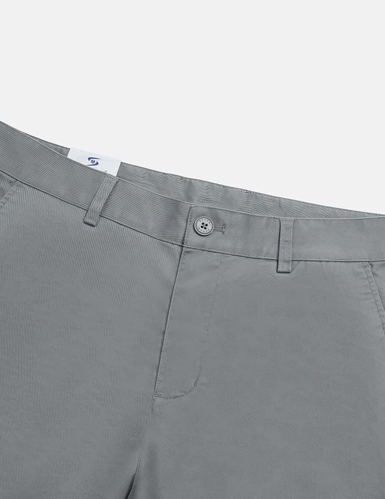 Quần short khaki nam phối dây dệt