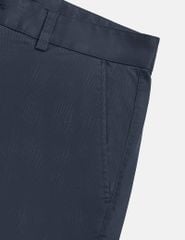 Quần short khaki nam phối dây dệt
