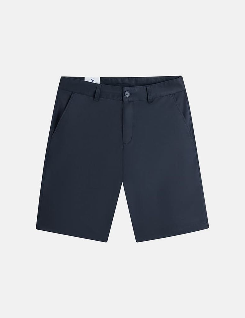 Quần short khaki nam phối dây dệt