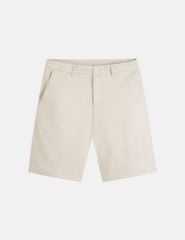 Quần short nam khaki cạp âu thêu logo túi sau