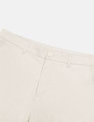 Quần short nam khaki cạp âu thêu logo túi sau
