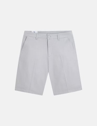 Quần short nam khaki cạp âu thêu logo túi sau