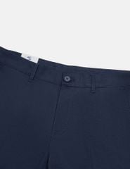 Quần short nam khaki cạp âu thêu logo túi sau
