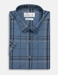 Áo sơ mi nam ngắn tay tà lượn không túi