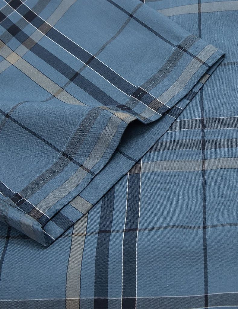 Áo sơ mi nam ngắn tay tà lượn không túi