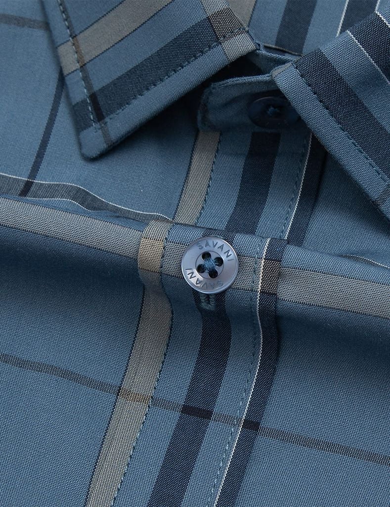 Áo sơ mi nam ngắn tay tà lượn không túi