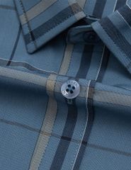 Áo sơ mi nam ngắn tay tà lượn không túi