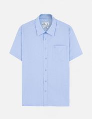 Áo sơ mi nam ngắn tay tà bằng có túi