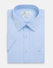 Áo sơ mi nam ngắn tay tà bằng có túi