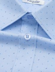 Áo sơ mi nam ngắn tay tà bằng có túi