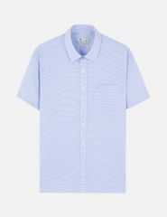 Áo sơ mi kẻ nam ngắn tay tà bằng có túi