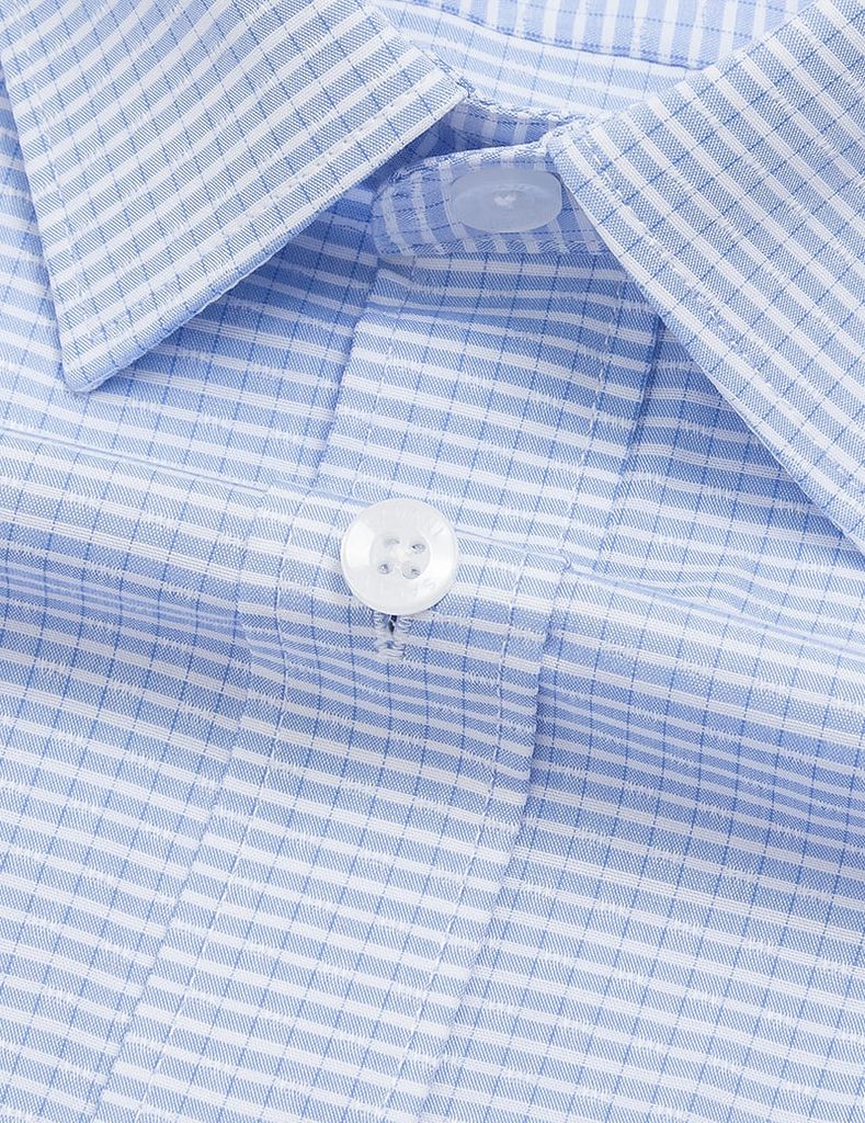 Áo sơ mi kẻ nam ngắn tay tà bằng có túi