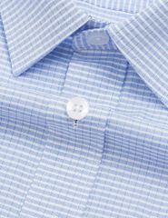 Áo sơ mi kẻ nam ngắn tay tà bằng có túi