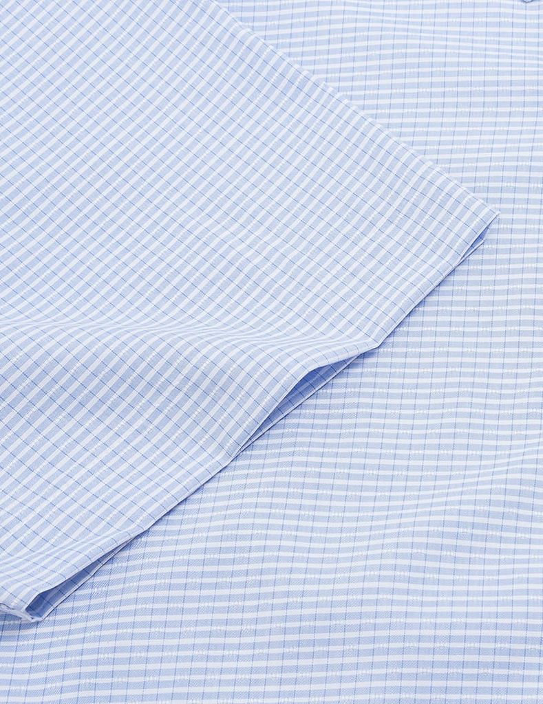 Áo sơ mi kẻ nam ngắn tay tà bằng có túi