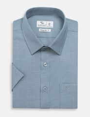 Áo sơ mi nam ngắn tay tà bằng có túi