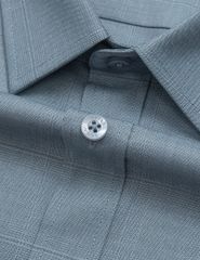 Áo sơ mi nam ngắn tay tà bằng có túi